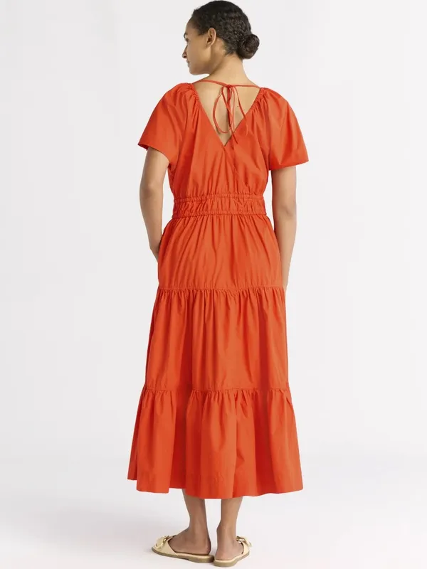 NWT V-Neck Tiered Cotton Maxi Dress - Image 4