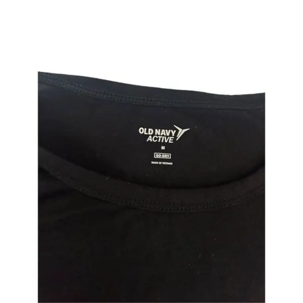 Old Navy Active Womens Black Medium T-Shirt Short Sleeve Stretch - Image 6