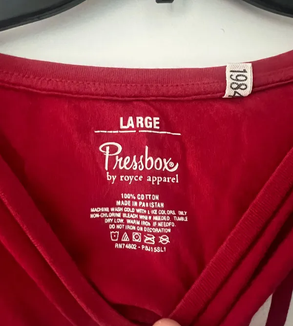 Alabama Long Sleeve Tee Red Size L - Image 2