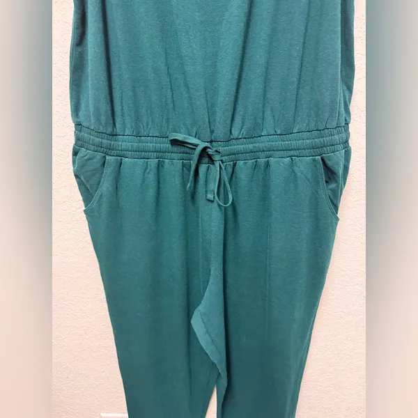 Everest Green Sleeveless Sweatpant Jumpsuit - Image 10