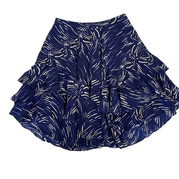 Anthropologie Dil 2 Blue Skirt Flare Back Zip Boho‎ Cottagecore Festival - Image 2