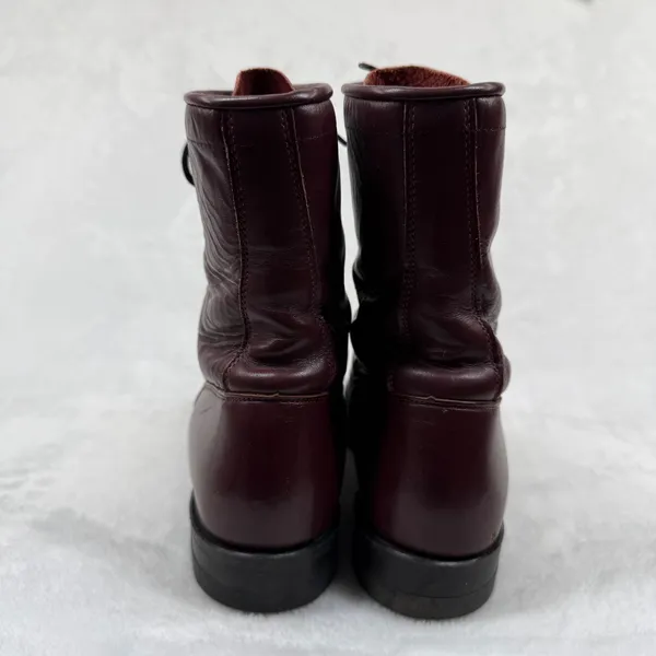 Justin L510 Burgundy Leather Lace Up Roper Boots Kiltie Fringe USA Made‎ 7B - Image 5