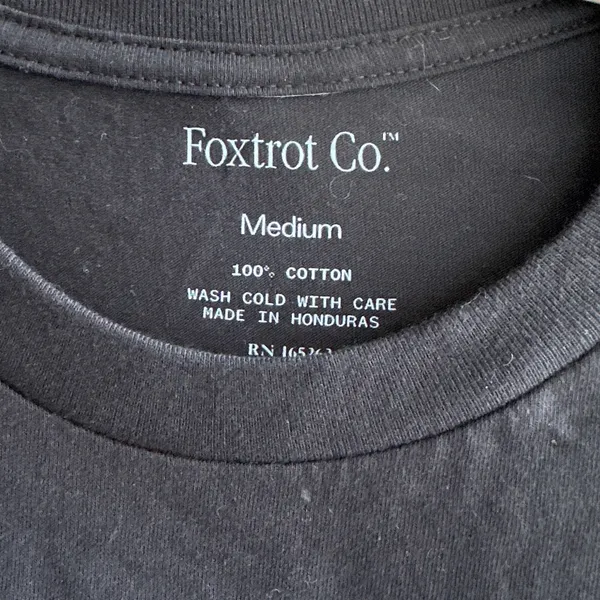 Foxtrot Co. Black and White Menu Graphic T-Shirt, Size Medium - Image 8