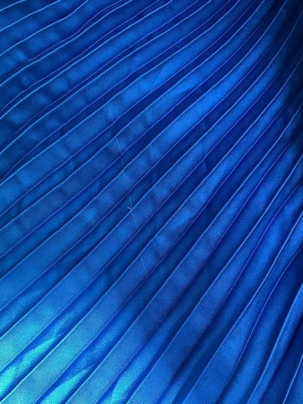 MAC DUGGAL 49903 Blue Ombre Pleated Charmeuse One-Shoulder Gown Dress 4 Flaws - Image 16