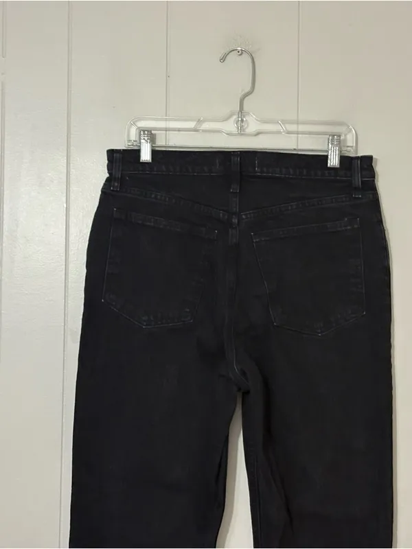 Abercrombie & Fitch 90s Straight Ultra High Rise Black Jeans Size 10 - Image 5