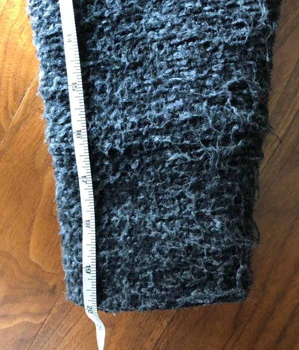 Charcoal Grey Textured Oversized Coat Gray - Image 9