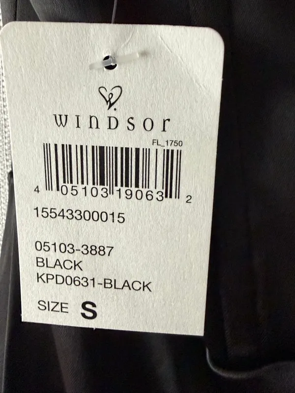 Windsor women’s Size S Black Satin Bodycon Mini Dress NWT(A500)✨ - Image 9