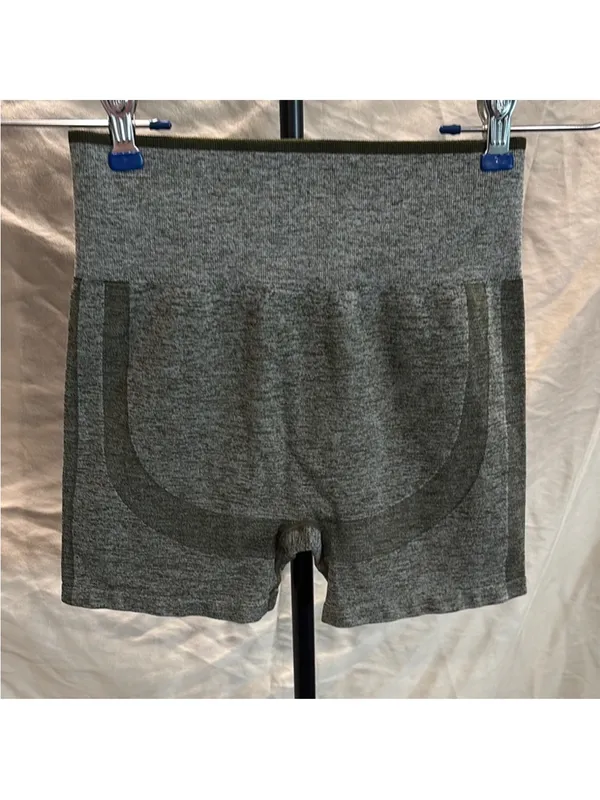 Avia Gray High-Rise Seamless Bike Shorts - Image 3