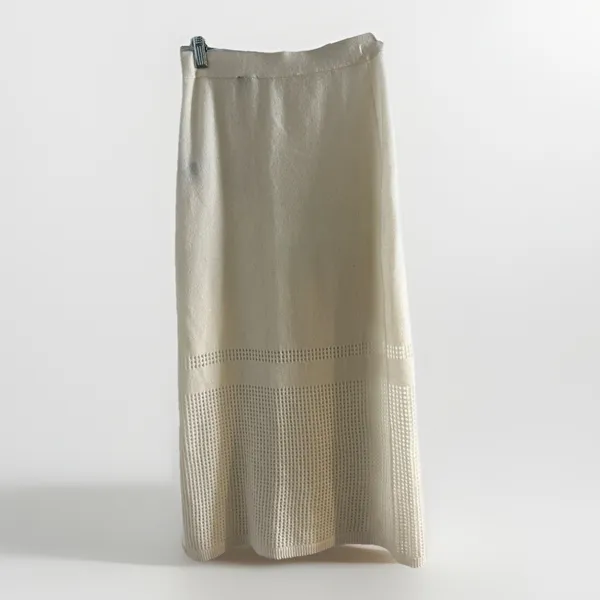 Noname Naked Cashmere Crochet Midi Skirt 100% Cashmere White Size XS NWT - Image 5