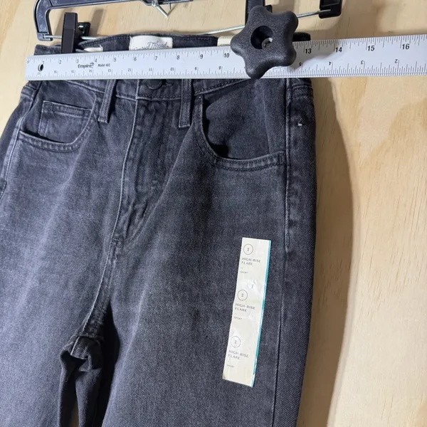 NWT Universal Thread High-Rise Flare Jeans Womens Size 2‎ Comfort Stretch Black - Image 7