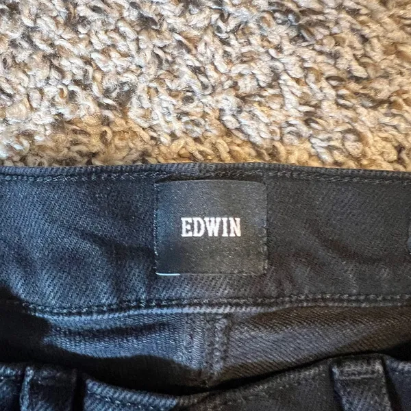 EDWIN Hana Classic Tapered Black‎ Denim Jeans Women's Size 25 - Image 2