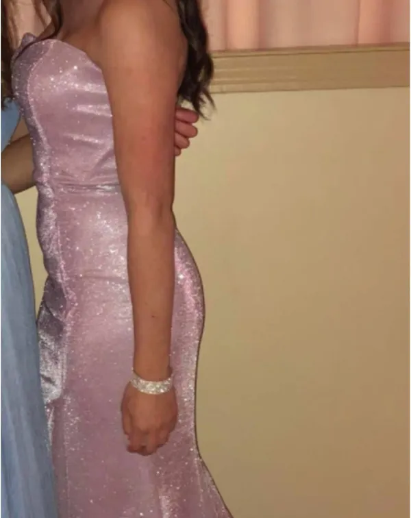 pink purple sparkly prom formal dress sherri hill - Image 2