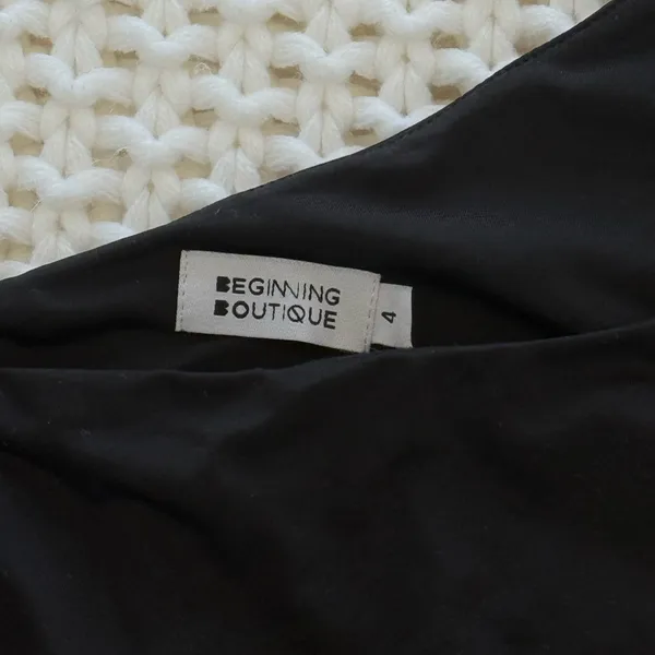 Beginning Boutique Elegant Black Maxi Dress with cut out and slit - Image 3