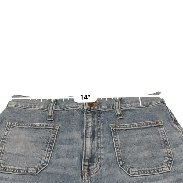 Madewell Wide Leg Crop Jeans Womens 26 Blue High Rise Patch Pocket Denim - Image 9