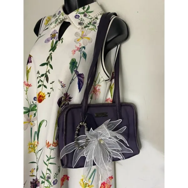 Coach Handbag Purple Customized with Applique - Image 4