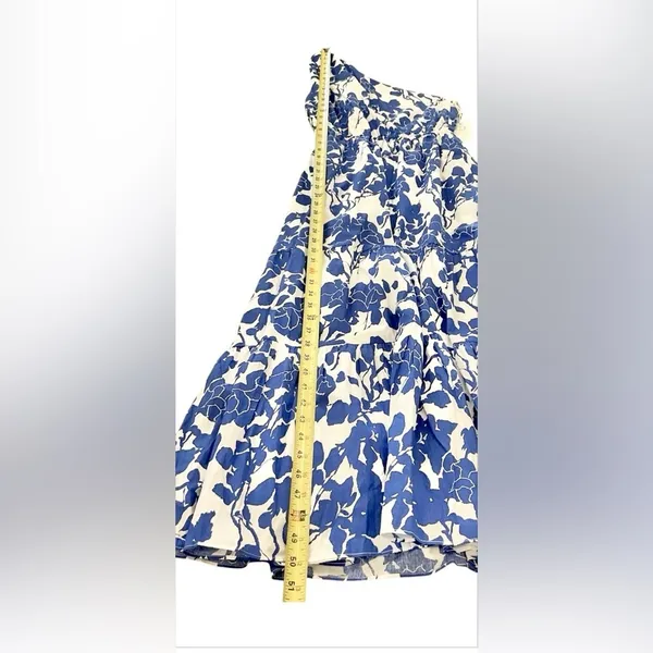Hyacinth House Sybil Maxi Dress XXS Blue Floral One Shoulder Cotton Lined NWT - Image 6