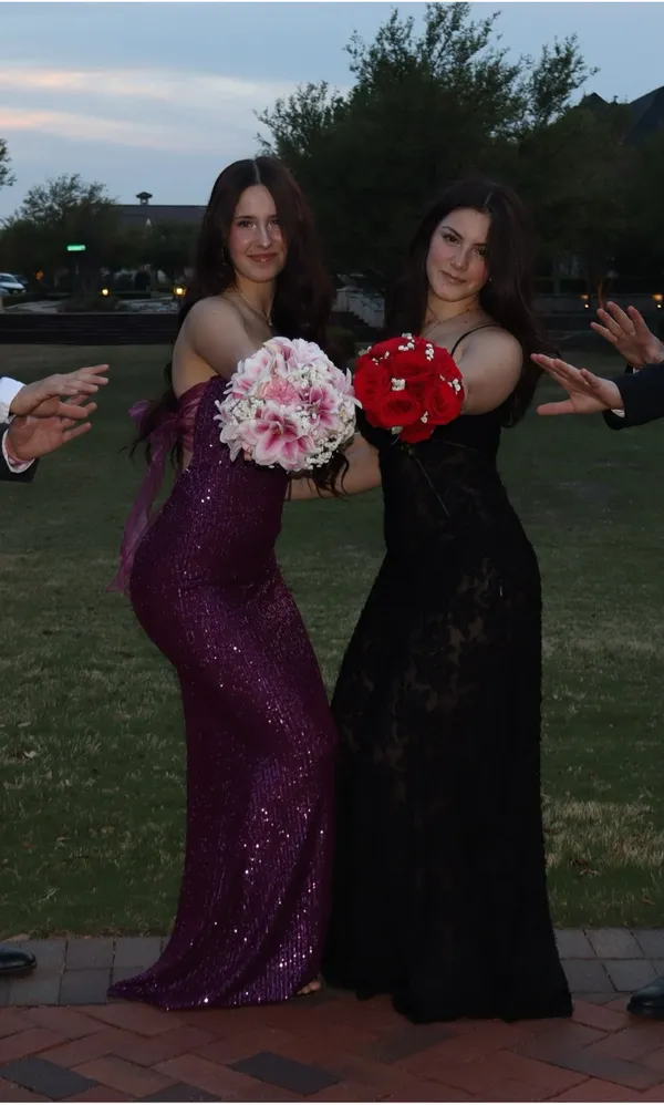 Lucy in the Sky Sequin Strapless Maxi Dress in Purple - Image 4