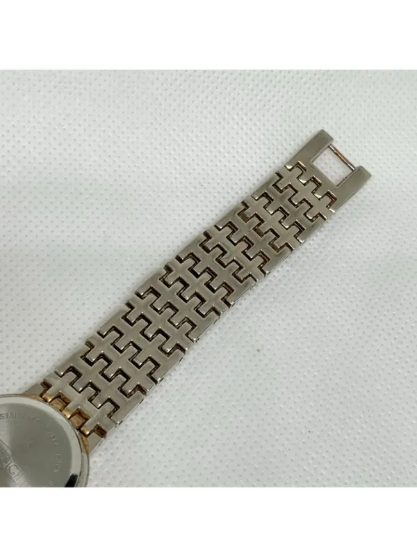 Vintage PS Design women watch gold tone quartz 24mm links bracelet 7.3” running - Image 6