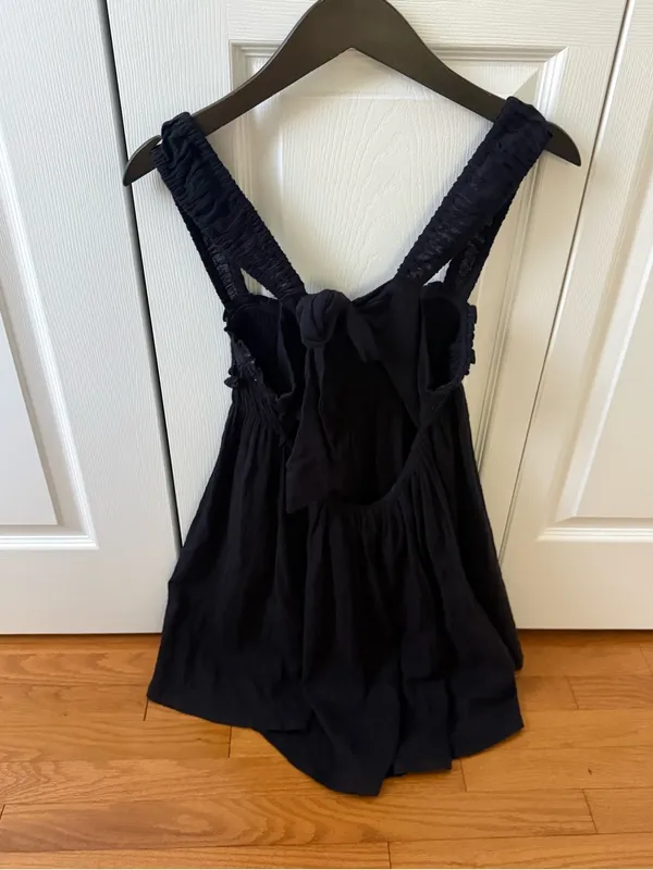 Free People Blissful Breeze Mini Dress in Black - Image 3