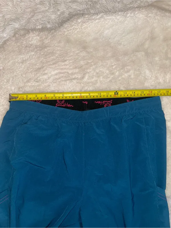 Smitten scrubs dark teal blue scrub pants with side pockets woman’s Medium - Image 3