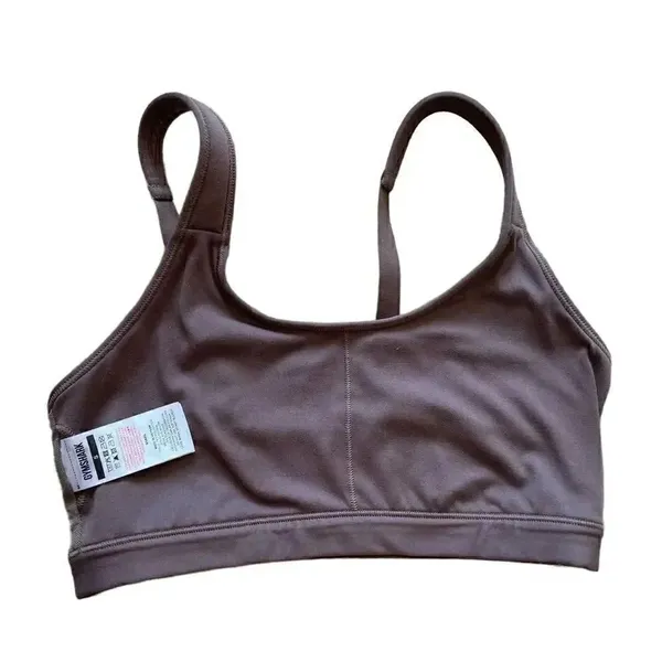 Gymshark Chocolate Brown Womens Sports Bra SZ S - Image 4