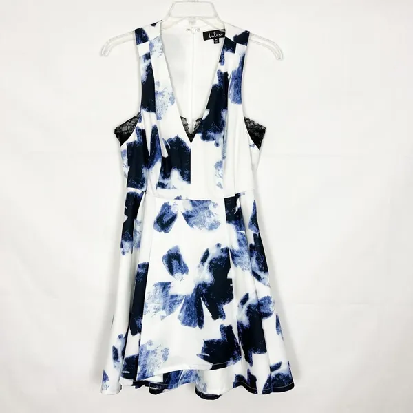 Lulus A-Line Floral Sleeveless Lace Dress Womens Medium - Image 2