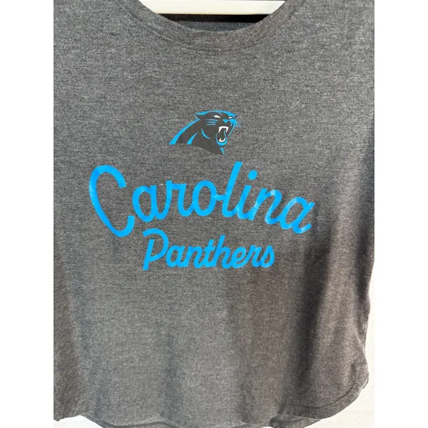 Nike T-Shirt Carolina Panthers NFL Team Apparel Women's Small Gray Football New - Image 3