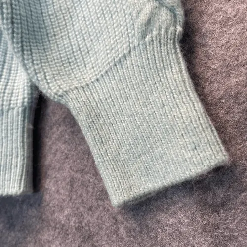 DESIGN HISTORY Sweater Womens XXL Mint Green Cable‎ Knit Split Neck Pullover NWT - Image 13