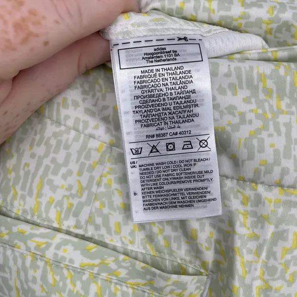 Adidas Women's Printed Frill Golf Skirt‎ White Green Yellow Athletic Size S - Image 5