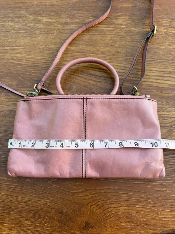 HOBO Sable Pink Genuine Leather Convertible Crossbody Top Handle Satchel Bag - Image 6