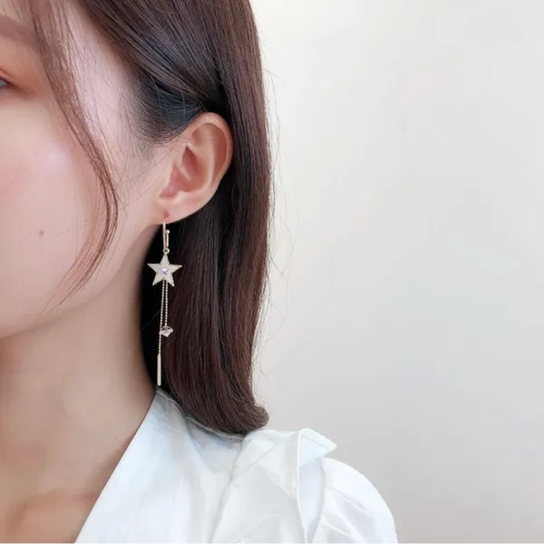 Women's Star Universe Planet Tassel Dangle Drop Earrings - Image 3