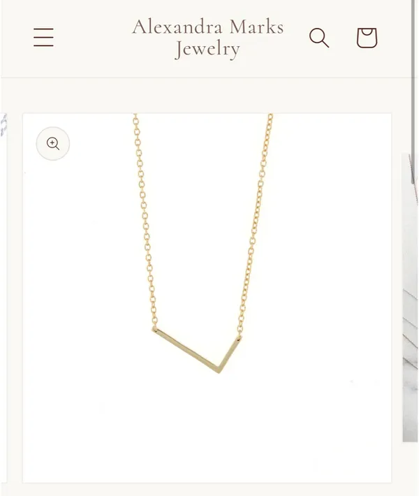 L necklace Gold - Image 2