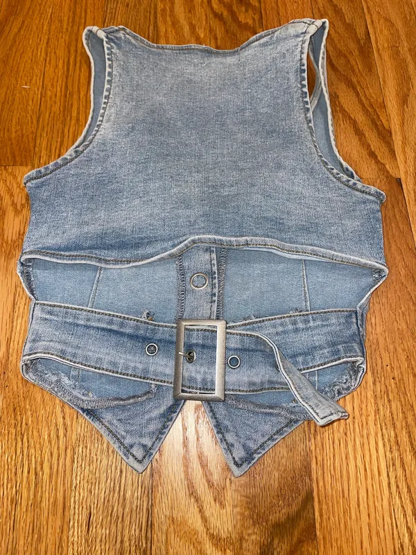 Tiger Mist Denim Vest Tank - Image 4