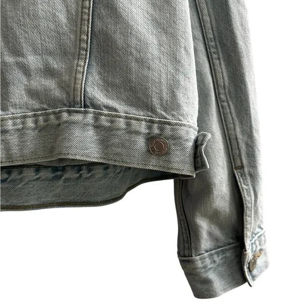 Gap Icon Denim Trucker Jacket Vintage Light Wash 90s Grunge Indie Y2K Streetwear - Image 7