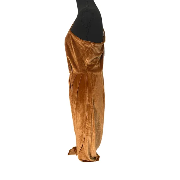 Baltic Born Kourtney Velvet Party Dress‎ Midi Spice Size Large Bridesmaid Guest - Image 5