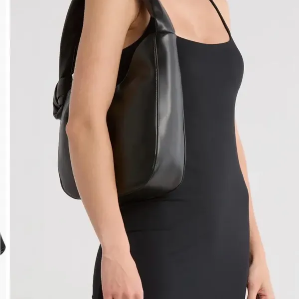 BCBG Black Knot Strap Hobo Shoulder Bag NWT - Image 5