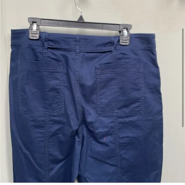 LOFT Blue Wide Leg Pants Relaxed Fit - Image 4
