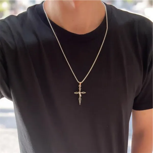 Cross Pendant Necklace for Men Women Streetwear Punk Hip Hop Unisex Style - Image 7