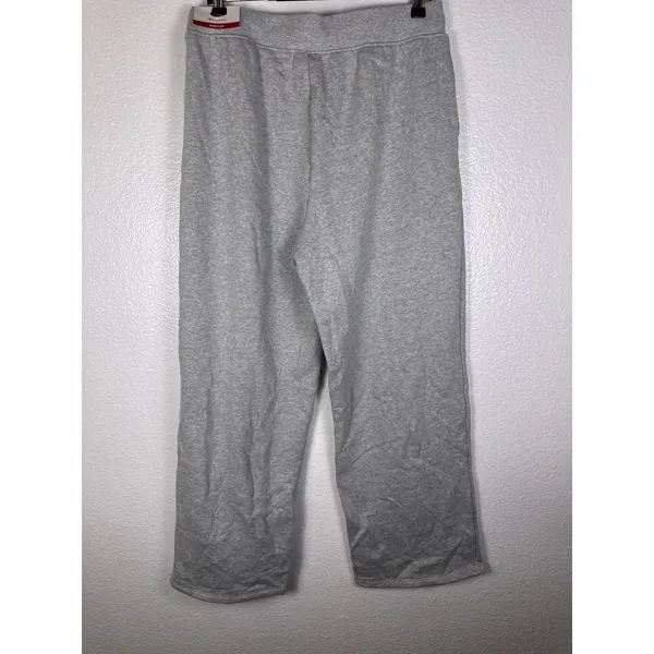 Champion Womens Iconic Puddle Pant Wide Leg Sweatpants Light Grey Heather L - Image 2