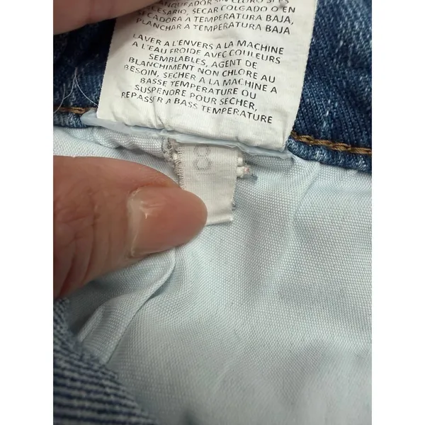 Lee High Rise Wide Leg Cuffed Jeans Women's Size 8‎ Long Light Wash Denim - Image 7