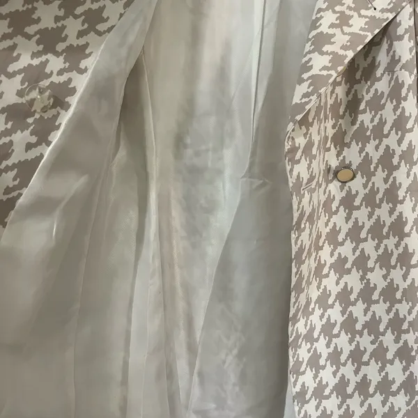 Banana Republic Houndstooth Trench Coat Sz S - Image 4