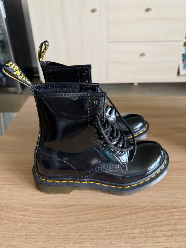 Dr. Martens Black 1460 Women’s Patent Leather Boots - Image 5