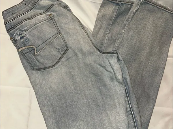 American Eagle Outfitters Light Blue Distressed Boyfriend Jeans - Image 2