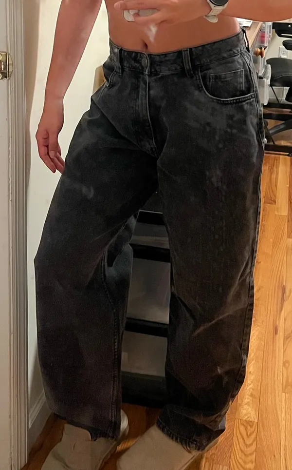 Pretty Little Thing Washed black high rise boyfriend jeans - Image 4