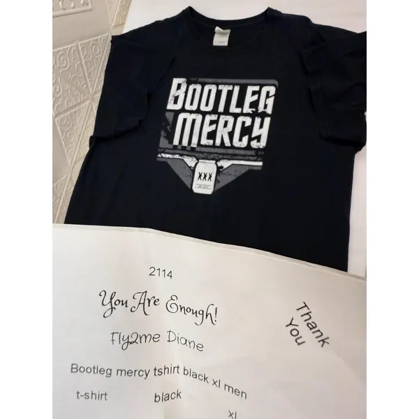 Gildan SKU 2114 Bootleg Mercy XXX Est 2013 Hard Rock Band Black Graphic T-Shirt Size XL - Image 5