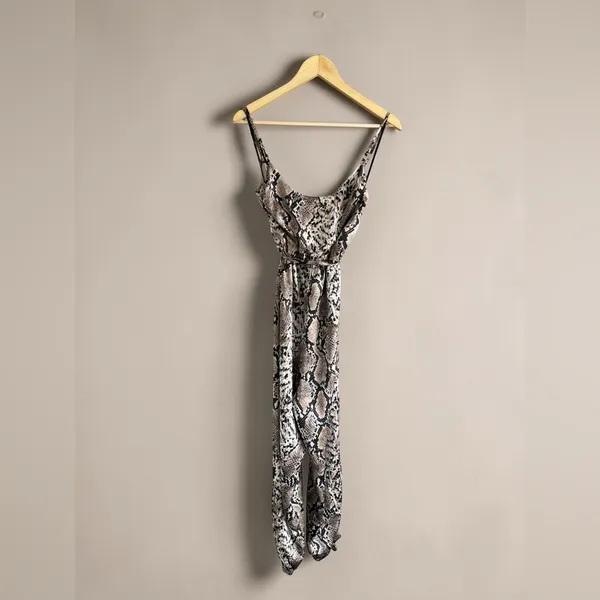 Lulus Jasper Beige Snake Print Surplice Jumpsuit - Image 14