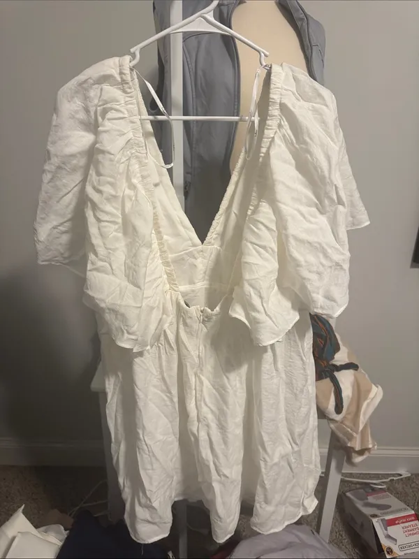 Lulu's White Ruffled Dress - Image 3