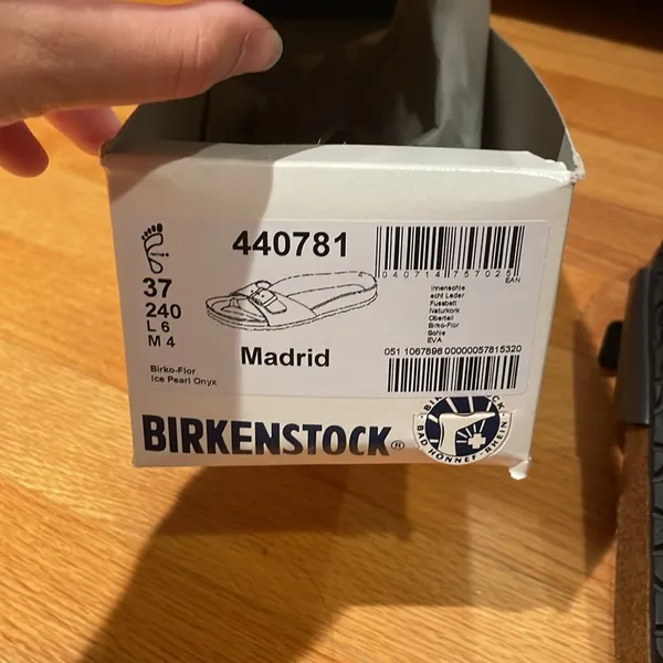 Birkenstock Madrid Dark Gray Sandals Size 37 NWT - Image 4