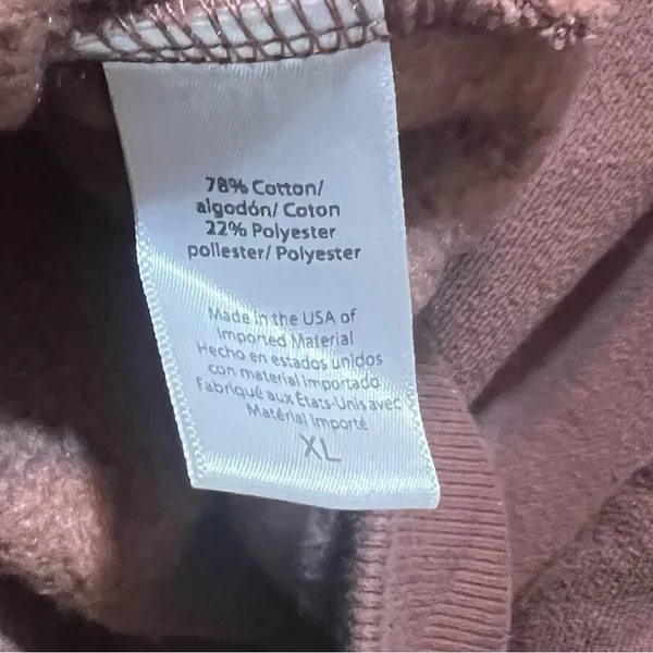 Beyond‎ Yoga Work From Home Mauve Fleece Crewneck Pullover Sweatshirt Size XL - Image 10