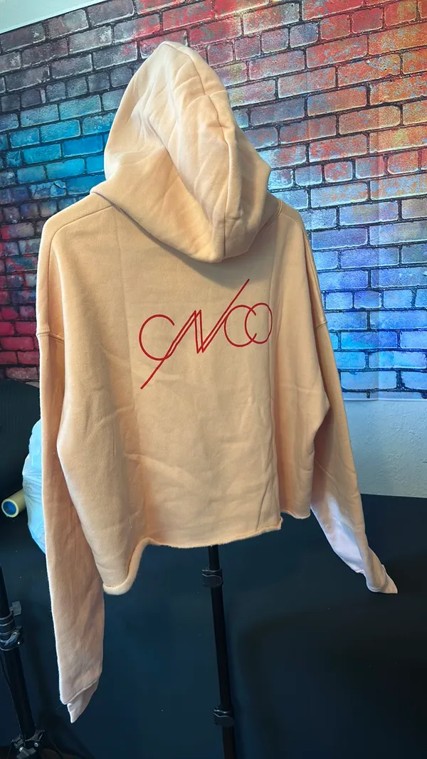 The thread shop crop hoodie Tan Size L - Image 2